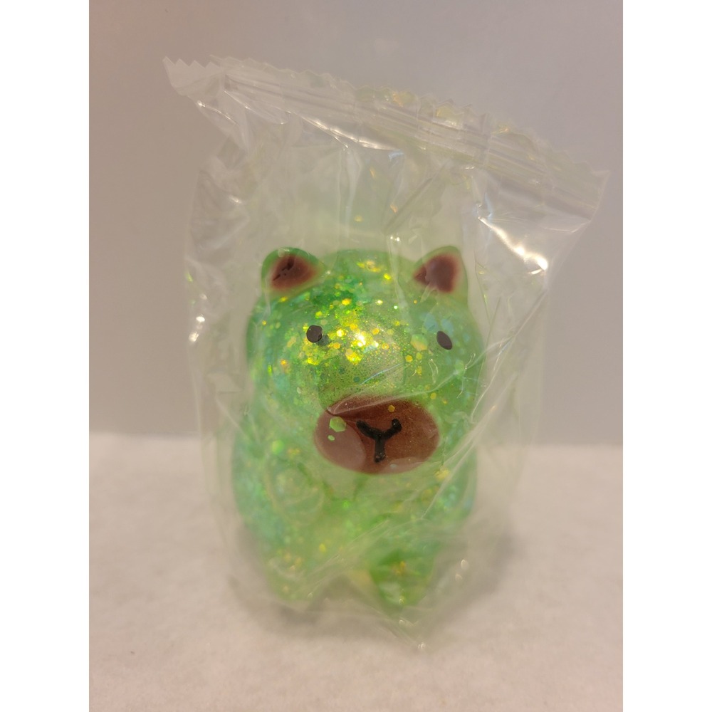 New squishy Animal Series Capybara Blind Box Confirmed Green Glitter Figure